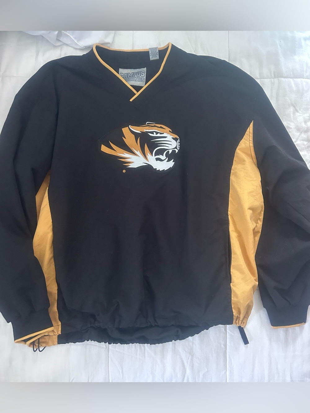NWOT Mens szXL University of Missouri Tigers Mizzou Pullover Windbreaker